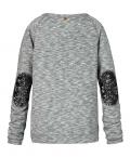 Marken-Sweatshirt mit Pailletten grau