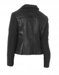 Marken-Teddy-Bikerstylejacke schwarz