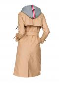 Marken-Trenchcoat-2-in-1 beige-grau