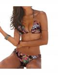 Marken-Triangel-Bikini braun-bunt