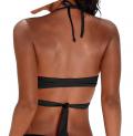 Marken-Triangel-Bikini schwarz C/D-Cup