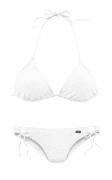 Marken-Triangel-Bikini weiß C/D-Cup