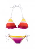 Marken-Triangel-Bikini weiß-bunt