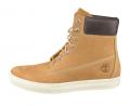 Marken-Veloursleder-Boots cognac