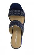 Marken-Veloursleder-Pantolette navy