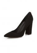 Marken-Veloursleder-Pumps RIDLEY schwarz