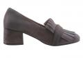 Marken-Veloursleder-Pumps grau