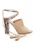 Marken-Veloursleder-Sandalette ELICHA beige