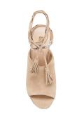 Marken-Veloursleder-Sandalette ELICHA beige