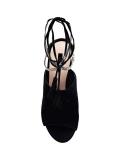 Marken-Veloursleder-Sandalette ELICHA schwarz