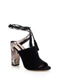 Marken-Veloursleder-Sandalette ELICHA schwarz