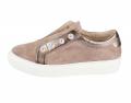 Marken-Veloursleder-Sneaker taupe Gr. 3,5