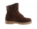 Marken-Veloursleder-Stiefelette braun