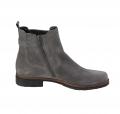 Marken-Veloursleder-Stiefeletten grau UK Gr. 2,5