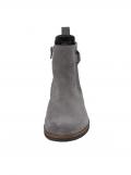 Marken-Veloursleder-Stiefeletten grau UK Gr. 2,5