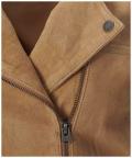 Marken-Velourslederjacke camel