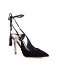 Marken-Velourslederpumps BAJA schwarz