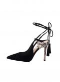 Marken-Velourslederpumps BAJA schwarz