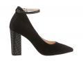 Marken-Velourslederpumps schwarz