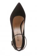 Marken-Velourslederpumps schwarz