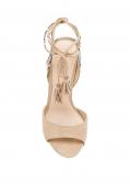 Marken-Veloursledersandalette AMEE beige