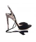 Marken-Veloursledersandalette AMEE schwarz