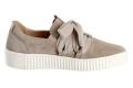 Marken-Veloursledersneaker beige