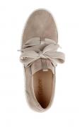 Marken-Veloursledersneaker beige