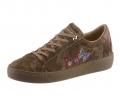 Marken-Veloursledersneaker oliv