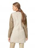 Marken-Webpelzjacke beige