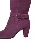 Marken-Weitschaft-Veloursleder-Stiefel pflaume