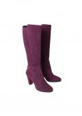 Marken-Weitschaft-Veloursleder-Stiefel pflaume