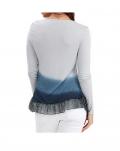 Marken-Wickelshirt grau-blau