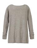 Marken-Woll-Kaschmirpullover grau