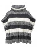 Marken-Woll-Pullover grau-ecru