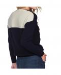 Marken-Wollpullover marine