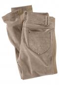 Marken-Ziegenvelourslederhose sand