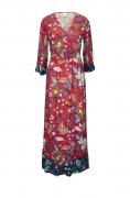 Maxi-Druckkleid rot-bunt