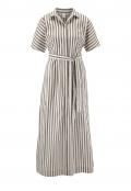 Maxi-Hemdblusenkleid offwhite-taupe