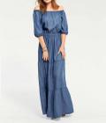 Maxikleid blue-denim