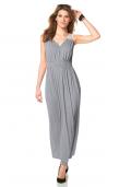 Maxikleid mit Spitze grau-ecru