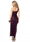 Maxikleid mit Strass pink-schwarz