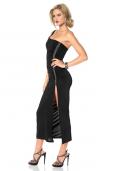 Maxikleid mit Strass schwarz