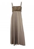 Maxikleid taupe