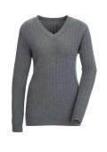 Merino-Kaschmir-Pullover grau-meliert