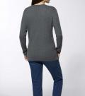 Merino-Kaschmir-Pullover grau-meliert