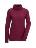 Merino-Kaschmir-Rollkragenpullover beere