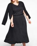 Midi-Kleid mit Cardigan schwarz