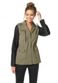 Military-Jacke khaki-schwarz