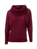 Mohair-Rollkragenpullover bordeaux